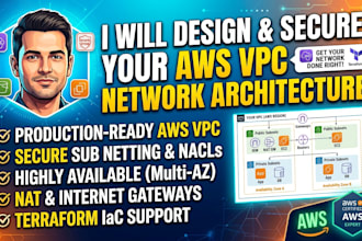 design and setup secure AWS vpc network architecture