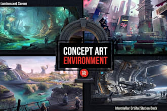 make environment concept art of scene, movie, game, anime