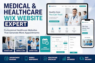 design wix healthcare website for medical clinic dental and therapy practice