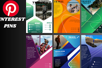 design high quality pintrest pins , poster and  canva designe