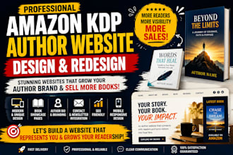 amazon KDP website, author website design, website redesign, KDP author website