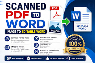 convert scanned PDF, image, jpg to editable word