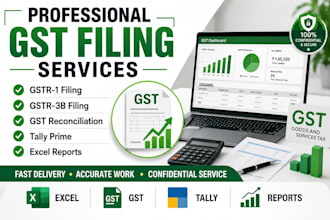 do gst return filing, gst reconciliation, tally bookkeeping