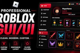 create you a professional roblox UI or gui