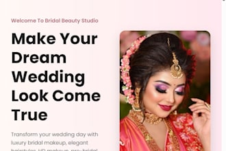 design bridal beauty salon website using HTML CSS