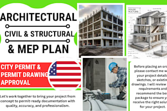 design architectural structural civil and mep permit plans