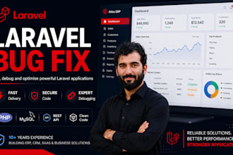 fix laravel bugs, PHP, mysql and rest API issues