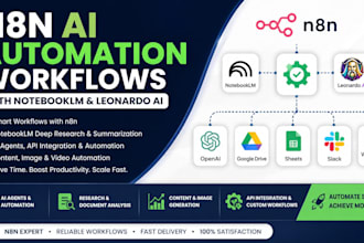 build n8n ai automation workflows with notebook lm and leonardo ai