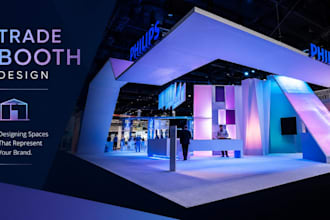 design professional trade show booth and backdrop design