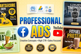 desing amazing facebook ads, instagram ads, meta ad creatives