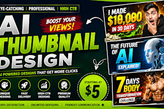 design professional youtube thumbnail using ai