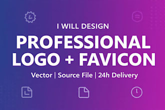 design modern favicon and logo for your brand