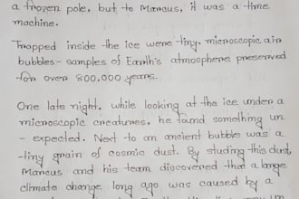 do neat and attractive hand writing for you