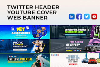 design a custom youtube banner and twitter header