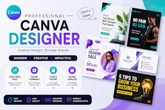 create editable canva templates for social media