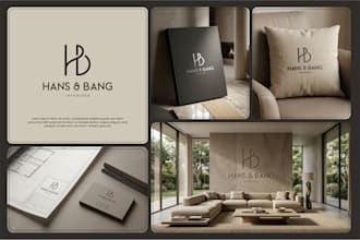 create modern minimalist luxury logo design for your business