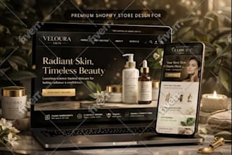 skincare cosmetics store beauty website skincare, spa, lipstick shopify store