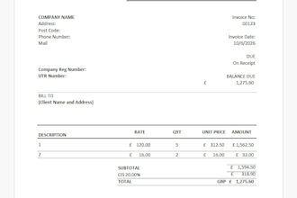 create professional invoice templates in excel and word