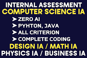 do math ia, design ia, business ia, computer science ia or ee