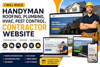 handyman website plumbing roofing construction website