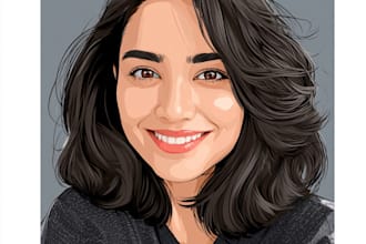 do cartoon portrait, vector portrait and cartoon logo