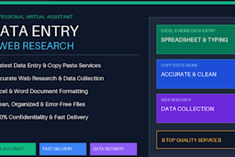 do fastest data entry, copy paste and web research
