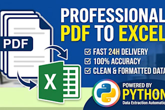 convert PDF to excel, extract data and clean datasets using python