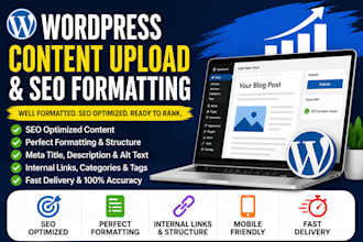 publish wordpress blog posts content with on page SEO