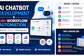 build ai chatbots and n8n automation workflows