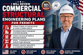 review commercial structural engineering plans for permits