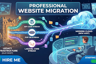 backup and transfer or migrate wordpress site to other server in 2 hours