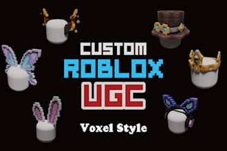 create custom roblox ugc head accessories in voxel style