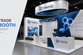 design premium trade show booth, exhibition backdrop and booth graphics