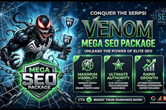 create venom mega SEO package for higher google rankings