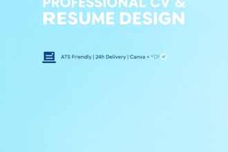 design professional CV and resume in canva within 24 hours