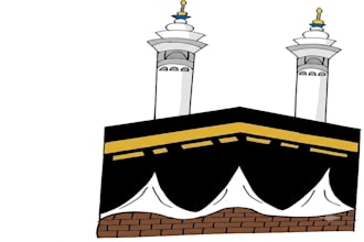 draw custom islamic art, sketches, and paintings