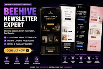 do canva email newsletter design beehive landing page beehiv ai email automation