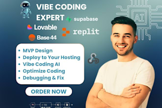 build and fix replit ai lovable base44 supabase, bolt new ai web app vibe coding