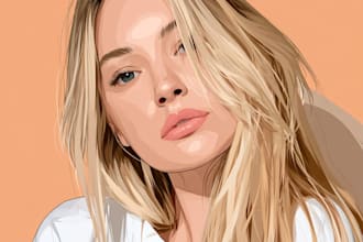 create cartoon vector portrait from photo
