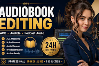 audiobook editing cleanup acx mastering audible ready noise removal audio voice