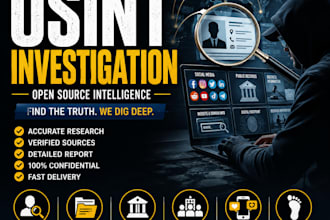 conduct professional osint investigation and online background research