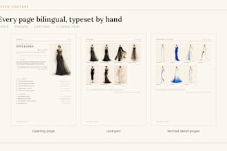 design a bilingual fashion lookbook in arabic and english