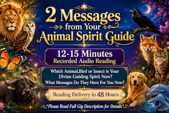 give you 2 messages from your animal spirit guide