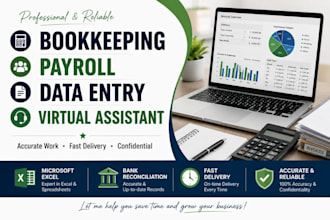 do bookkeeping, payroll, data entry and bank reconciliation