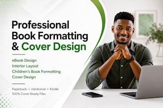 do ebook design, interior layout design and children formatting kdp cover design
