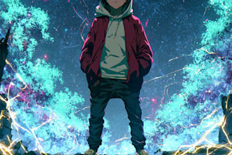 do an anime style album cover for youv