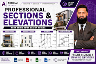 create professional autocad sections and construction details