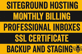 provide hosting on siteground with SSL and email
