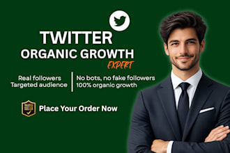 do organic twitter x growth with real targeted followers and engagement