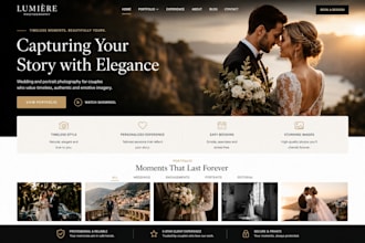 build luxury pixieset photography website with booking and client gallery